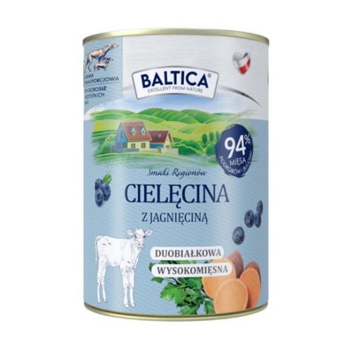 Karma mokra dla psa cielecina z jagniecina 400g