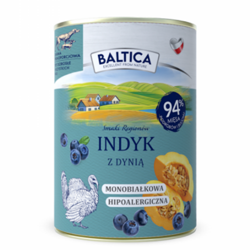 Karma mokra dla psa indyk z dynia 400g