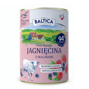 Karma mokra dla psa jagniecina z malinami 400g