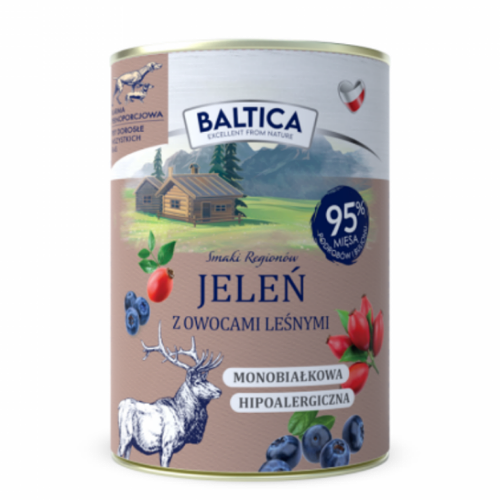 Karma mokra dla psa jelen z owocami lesnymi 400g